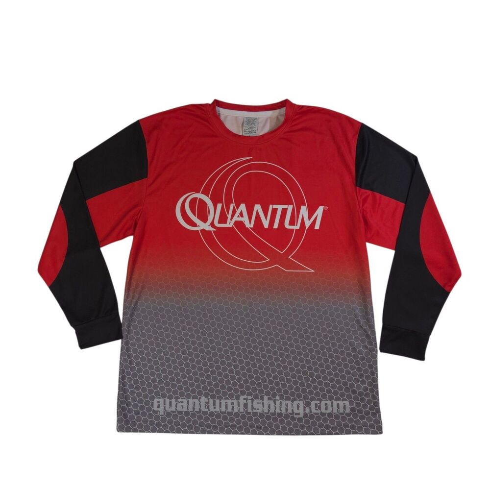 Quantum Fishing Long Sleeve Jersey Shirt Large Sun Protection Performance Tuned